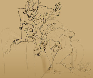 anal anal_penetration anthro arms_tied barefoot bdsm bodily_fluids bondage bone bone_mask bound claws collar cum cumshot curling_toes ejaculation erection feet foot_fetish foot_lick foot_play furniture genital_fluids genitals group horn humanoid_feet leash legs_tied licking long_tongue looking_pleasured male male/male male_penetrated male_penetrating male_penetrating_male mask nude on_sofa open_mouth oral orgasm paws penetration penis plantigrade restraints sex shaking skull skull_mask sofa tail tail_around_penis tail_fetish tail_play tail_sex tailjob toes tongue tongue_out trembling trio hc_hybriddave mythology hc_hybriddave_(character) lemy zoryx dragon kobold mythological_creature mythological_scalie reptile scalie absurd_res hi_res