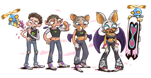 anthro bottomwear breasts cleavage clothed clothing crop_top duo female footwear four_frame_sequence gender_transformation human_to_anthro injection male midriff mtf_transformation navel pants shirt shoes species_transformation syringe tf_into_fictional_character topwear transformation transformation_sequence transformation_through_injection transformed_clothing bubbalossom sega sonic_riders sonic_the_hedgehog_(series) omochao rouge_the_bat bat human humanoid mammal hi_res