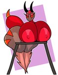 antennae_(anatomy) anthro areola arthropod_abdomen bent_over big_areola big_breasts big_nipples breast_rest breasts female half-closed_eyes huge_areola huge_breasts huge_hips huge_nipples huge_thighs hyper hyper_areola hyper_nipples looking_at_viewer multicolored_body narrowed_eyes nipples non-mammal_breasts non-mammal_nipples nude red_areola red_eyes red_nipples smile solo thick_thighs wide_hips zantanerz_(artist) bug_fables moonsprout_games cricketly_(bug_fables) arthropod cricket insect orthopterid hi_res