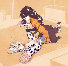 4_toes albino amber_eyes animal_genitalia animal_penis anthro anthro_on_anthro anthro_penetrated anthro_penetrating anthro_penetrating_anthro arm_markings balls black_eyebrows black_markings black_spots bottomless bottomless_anthro bottomless_female breasts brown_body brown_fur brown_tail claws clothed clothing condom countershade_fur countershade_neck countershade_torso countershading entwined_tails exposed_chest eyebrows facial_markings feet female female_anthro female_penetrated finger_claws fingerless_(marking) fingerpads fingers flat_chested foot_fetish foot_play from_front_position fur fur_markings genitals guided_penetration head_markings hindpaw humanoid_genitalia humanoid_vulva inner_ear_fluff kiss_on_foot kissing kneeling knot knotted_condom knotted_penis leg_markings legs_up looking_pleasured lying male male/female male_anthro male_penetrating male_penetrating_female markings monotone_clothing monotone_shirt monotone_tank_top monotone_topwear multicolored_body multicolored_fur narrowed_eyes navel nipples no_bra nude nude_anthro nude_male on_back open_mouth open_smile orange_balls orange_body orange_clothing orange_countershading orange_fur orange_sheath orange_shirt orange_tank_top orange_topwear pawpads paws penetration penile penile_penetration penis penis_grab penis_in_vagina pink_eyes pink_inner_ear pink_nipples pink_nose pink_pawpads pink_tongue pink_vulva purple_nose purple_pawpads purple_penis raised_clothing raised_shirt raised_tank_top raised_topwear safe_sex sex sexual_barrier_device sheath shirt shoulder_markings small_breasts smile spots spotted_body spotted_fur spotted_markings spotted_tail spread_legs spreading tail tail_coil tail_markings tank_top teeth thick_tail thin_tail toe_claws toes tongue topwear tuft vaginal vaginal_penetration vulva wearing_condom white_body white_claws white_fingers white_fur white_inner_ear white_inner_ear_fluff white_markings white_sclera white_spots white_tail white_tuft animancer coonix luck_(animancer) coati dipodid jerboa mammal procyonid rodent 2025 english_description hi_res
