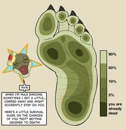 5_toes anthro black_claws black_nails chart claws colored_nails feet female foot_crush foot_fetish foot_focus forked_tongue green_body green_scales hawaiian_flower humanoid_feet infographic mature_female meaty_feet nails plantigrade scales soles solo speech_bubble talking_to_viewer text toe_claws toes tongue conditional_dnp zp92 margret_stalizburg reptile scalie snake english_text hi_res