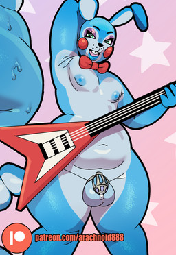anthro armpit_fetish balls barred_chastity_cage bass_guitar bdsm belly blue_body blue_fur blue_penis bodily_fluids bound chastity_cage chastity_device femboy fur genital_fluids genitals green_eyes guitar looking_at_viewer machine male metal_chastity_cage moobs musical_instrument nipples patreon_preview penis plucked_string_instrument precum simple_background slightly_chubby slightly_chubby_anthro slightly_chubby_male solo string_instrument sweat sweatdrop wearing_chastity_cage wearing_chastity_device wide_hips arachnoid888 five_nights_at_freddy's five_nights_at_freddy's_2 scottgames toy_bonnie_(fnaf) animatronic lagomorph leporid mammal rabbit robot colored digital_drawing_(artwork) digital_media_(artwork) hi_res