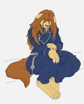 5_fingers 5_toes anthro breasts brown_hair brown_nose claws clothed clothing feet female fingers fully_clothed fur hair sitting solo tan_body tan_fur toes uniform white_claws white_eyes dktorzi fullmetal_alchemist nina_tucker canid canine canis chimera domestic_dog mammal