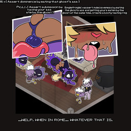 ambiguous_gender ambiguous_penetrated ambiguous_penetration anal animated_webp anthro balls blush bodily_fluids bulge bulge_lick butt clothing colored_cum cum drooling erection fellatio furniture genital_fluids genitals group group_sex gynomorph gynomorph/ambiguous gynomorph/male gynomorph_rimming gynomorph_rimming_male hat haunted_house headgear headwear holidays humanoid_genitalia humanoid_penis intersex intersex/ambiguous intersex/male licking looking_pleasured male male/ambiguous male_penetrating male_penetrating_ambiguous male_rimmed on_table oral panties panty_bulge parallel_sex penetration penile penis purple_balls purple_cum purple_penis rimming saliva sex sweat table text threesome tongue tongue_out train_position underwear unusual_bodily_fluids unusual_cum unusual_genital_fluids voyeur witch_hat corruptedcryptid halloween nintendo pokemon penny_(corruptedcryptid) drifloon gastly generation_1_pokemon generation_4_pokemon lopunny pokemon_(species) 1:1 animated english_text hi_res trans_(lore) trans_woman_(lore)