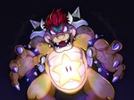 anthro claws hair horn male open_mouth red_eyes red_hair solo teeth invdrscar mario_bros nintendo bowser koopa scalie starman_(mario) absurd_res hi_res