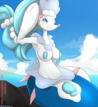 anthro big_breasts blush bra breasts clothing female looking_at_viewer patreon_logo pokemorph seashell_bra shell solo text underwear winick-lim nintendo patreon pixiv pokemon generation_7_pokemon pokemon_(species) primarina 2020 hi_res url