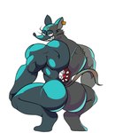 anthro big_butt big_muscles butt butt_focus crouching fur grey_body grey_butt grey_fur grin half-closed_eyes looking_back male muscular muscular_anthro muscular_male narrowed_eyes nude parody sharp_teeth simple_background smile solo spread_legs spreading teeth haizhe8 broly_culo mad_rat_dead nippon_ichi_software mad_rat_(mad_rat_dead) mammal murid murine rat rodent 2022 absurd_res hi_res meme