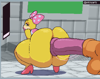anal anal_fluids anal_penetration animal_genitalia animal_penis anthro anthro_penetrated balls balls_deep big_butt big_penis bodily_fluids bottom_heavy bubble_butt butt clothing cum cum_from_ass cum_in_ass cum_inflation cum_inside equine_genitalia equine_penis female female_penetrated footwear genital_fluids genitals high_heels huge_butt huge_penis huge_thighs hyper hyper_genitalia hyper_penis inflation leaking_cum male male/female male_penetrating male_penetrating_female meter orgasm penetration penile penile_penetration penis penis_in_ass presenting presenting_hindquarters sex shoes thick_thighs yellow_body yellow_skin nitsuarts mario_bros nintendo bowser koopaling wendy_o._koopa dragon_koopa koopa reptile scalie 2026 animated digital_media_(artwork) pixel_(artwork)