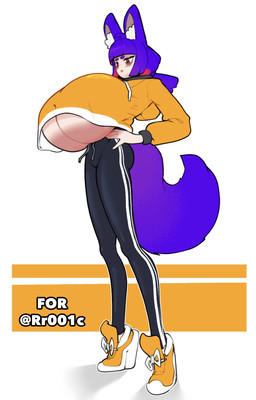 big_breasts blue_hair bottomwear breasts clothed clothed_female clothed_humanoid clothing female fluffy fluffy_tail footwear hair high_heeled_sneakers high_heels hoodie huge_breasts multicolored_hair pants pink_hair purple_hair red_eyes shoes sneakers solo standing tail topwear two_tone_tail under_boob thevarking express_(crr001) animal_humanoid canid canid_humanoid canine canine_humanoid fox_humanoid humanoid mammal mammal_humanoid 2026 hi_res