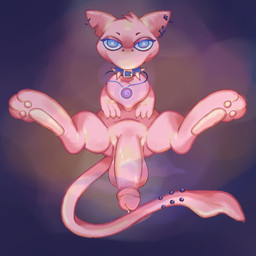alternative_fashion balls big_balls big_penis blue_eyes collar emo facial_piercing floating furgonomic_piercing furgonomics genitals humanoid_genitalia humanoid_penis male musk nose_piercing penis piercing pink_body pink_penis seductive shadow spiked_collar spikes spread_legs spreading tail tail_piercing theredlace nintendo pokemon alien generation_1_pokemon legendary_pokemon mew_(pokemon) pokemon_(species) 1:1 hi_res shaded