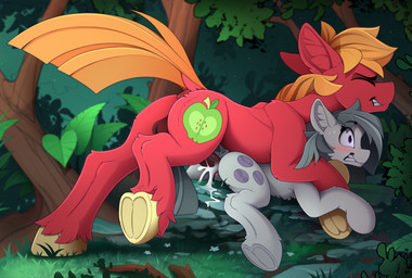 animal_genitalia animal_penis animal_vulva anus balls blush bodily_fluids butt clenched_teeth clitoris cum cum_in_vagina cum_inside cutie_mark dock_(anatomy) duo equine_genitalia equine_penis equine_vulva eye_through_hair eyes_closed female female_penetrated feral feral_on_feral fetlocks forest from_behind_position genital_fluids genitals hair hooves male male/female male_penetrating male_penetrating_female nude oh_shit penetration penile penile_penetration penis penis_in_vagina plant quadruped questionable_consent sex shocked tail teeth translucent translucent_hair tree underhoof vaginal vaginal_penetration vulva wide_eyed yakovlev-vad friendship_is_magic hasbro my_little_pony big_macintosh_(mlp) marble_pie_(mlp) earth_pony equid equine horse mammal pony hi_res
