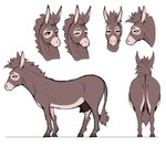 2023 absurd_res asinus blush countershading donkey equid equine etheross expression_sheet expressions female feral hi_res hooves jasmine_(adustedgold) mammal mane model_sheet rear_view side_view solo tail tail_tuft teats tuft udders