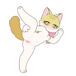 female genitals humanoid_genitalia humanoid_vulva solo spread_legs spreading vulva love_for_my_cutie muse_(love_for_my_cutie) domestic_cat felid feline felis mammal 1:1 hi_res