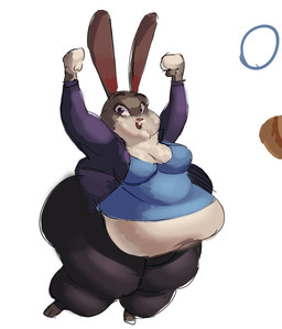 3_toes anthro barefoot belly belly_overhang big_belly black_bottomwear black_clothing black_eyebrows black_pants blue_clothing blue_shirt blue_topwear bottomwear breasts buckteeth chubby_cheeks cleavage clothed clothed_anthro clothed_female clothing double_chin eyebrows eyelashes feet female fist fully_clothed fully_clothed_anthro fully_clothed_female fur grey_body grey_fur huge_thighs light long_ears looking_at_viewer medium_breasts mitten_hands morbidly_obese multicolored_body multicolored_fur obese obese_anthro obese_female open_clothing open_mouth open_shirt open_smile open_topwear overweight overweight_anthro overweight_female pants purple_clothing purple_eyes purple_shirt purple_topwear raised_hands red_inner_ear red_nose shirt simple_background smile smiling_at_viewer solo teeth thick_thighs toes topwear two_tone_body two_tone_fur white_background white_body white_fur comedii disney zootopia judy_hopps lagomorph leporid mammal rabbit 2025 colored digital_drawing_(artwork) digital_media_(artwork) english_description full-length_portrait lighting portrait shaded unfinished