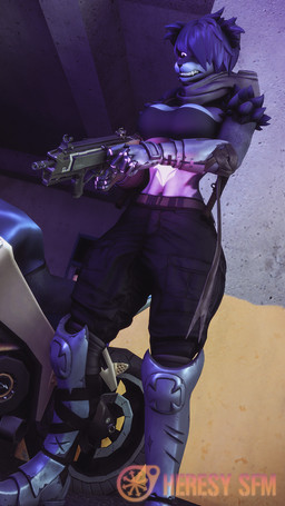 angry anthro clothed clothing female gun knife motorcycle ranged_weapon solo submachine_gun vehicle weapon heresy_sfm ludexus_(modeler) epic_games fortnite raven_team_leader bear mammal 3d_(artwork) 9:16 digital_media_(artwork) hi_res