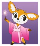 anthro asian_clothing breasts cleavage clothed clothing east_asian_clothing female footwear fully_clothed fur hooves horn japanese_clothing looking_at_viewer multicolored_body multicolored_fur obi simple_background small_horn smile solo sparkler standing two_tone_body two_tone_fur yukata zori pyritie aggretsuko sanrio tsunoda_(aggretsuko) antelope bovid gazelle mammal thomson's_gazelle true_antelope 2020 digital_media_(artwork) hi_res