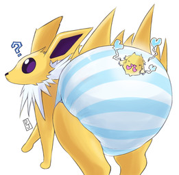 4_eyes ambiguous_gender black_nose clean_diaper clothed clothing diaper diaper_fetish diaper_only duo featureless_feet feet feral fur glistening glistening_eyes heart_eyes heart_symbol logo multi_eye neck_tuft purple_inner_ear question_mark rear_view simple_background size_difference striped_diaper topless tuft wearing_diaper white_background white_body white_fur yellow_body yellow_fur dljoe nintendo pokemon arthropod eeveelution generation_1_pokemon generation_5_pokemon jolteon joltik mammal pokemon_(species) 2022 artist_logo