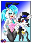 anthro blue_hair breasts bunny_costume clothed clothing costume duo fake_ears fake_rabbit_ears female female_anthro fur gloves gold_(metal) hair handwear hat headgear headwear legwear male male/female male_anthro necktie smile stockings top_hat white_body white_fur eggbot15 sega sonic_the_hedgehog_(series) 15_(eggbot15) fan_character snowfall_(eggbot15) darkling domestic_cat eulipotyphlan felid feline felis hedgehog mammal 3:4 absurd_res digital_media_(artwork) hi_res