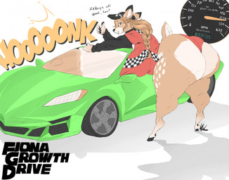 areola baseball_cap big_breasts big_butt breasts brown_body brown_fur brown_hair buckteeth butt cellulite clothing dewclaw_hooves dialogue female fur gesture hair hand_gesture hat headgear headwear hooves huge_breasts huge_butt hyper hyper_breasts jumpsuit markings nipples open_mouth open_smile race_car smile solo speedometer spots spotted_body spotted_fur spotted_markings tan_areola tan_nipples tan_spots teeth text thick_thighs thumbs_up wide_eyed wide_hips dullvivid fiona_fawnbags_(dullvivid) deer mammal new_world_deer white-tailed_deer english_text hi_res