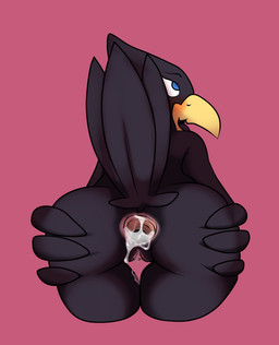 ahegao anal_canal anthro anus big_butt black_body black_feathers blue_eyes bodily_fluids butt clitoris cum cum_drip cum_expulsion cum_from_ass cum_in_ass cum_inside cum_string dark_tongue dripping feather_hair feather_hands feathers female gaping gaping_anus genital_fluids genitals hand_on_butt looking_pleasured nude orgasm_face presenting presenting_anus presenting_hindquarters presenting_vulva pseudo_hair raised_tail simple_background small_waist solo spread_anus spread_butt spreading tail tail_feathers thick_thighs tongue tongue_out vaginal_fluid_drip vaginal_fluid_string vaginal_fluids vaginal_fluids_on_leg vaginal_fluids_on_vulva vulva wide_hips twtr dash_the_raven avian bird corvid corvus_(genus) humanoid oscine passerine raven hi_res