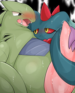 ambiguous_gender anthro anthro_on_anthro big_penis black_eyes blue_body blush bodily_fluids dripping erection eye_contact fangs genital_fluids genitals green_body handjob huge_penis leaking_precum looking_at_another male narrowed_eyes nude open_mouth penile penis pink_penis precum precum_drip pupils red_sclera saliva saliva_on_tongue sex sharp_teeth simple_background slightly_chubby slightly_chubby_anthro slightly_chubby_male slit_pupils smile sweat sweatdrop sweaty_body sweaty_face tapering_penis teeth tongue white_sclera yellow_eyes type nintendo pokemon ancient_pokemon flutter_mane generation_2_pokemon generation_9_pokemon ghost mammal paradox_pokemon pokemon_(species) scalie spirit tyranitar 2025 absurd_res colored digital_drawing_(artwork) digital_media_(artwork) hi_res shaded