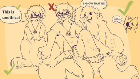 angry animal_genitalia animal_vulva anthro anus bestiality canine_genitalia canine_vulva clothed clothed_anthro clothing eyewear female female/female feral fingering fingering_partner fully_clothed fully_clothed_anthro genitals glasses group group_sex homophobic_slur intraspecies multi_nipple nipples sex slur square_crossover threesome trio vaginal vaginal_fingering vulva konem canid canine canis domestic_dog mammal 16:9 2026 hi_res widescreen