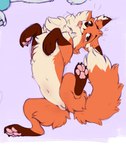 4_toes anus belly blep brown_eyes butt claws feet female feral fluffy fur genitals humanoid_genitalia humanoid_genitalia_on_feral humanoid_pussy humanoid_pussy_on_feral long_tail lying multicolored_pussy navel on_back orange_body orange_fur pawpads paws pink_anus pink_inner_pussy pink_pussy presenting presenting_anus presenting_hindquarters presenting_pussy purple_background pussy simple_background solo tail toe_claws toes tongue tongue_out two_tone_pussy white_body white_fur k0ira canid canine fox mammal 2022 digital_drawing_(artwork) digital_media_(artwork)