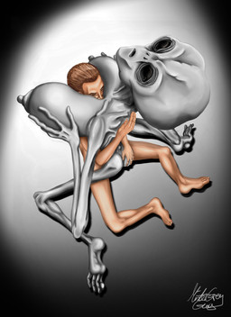 big_breasts breasts butt female human_on_humanoid interspecies male male/female sex unknown_(artist) alien human humanoid mammal roswell_grey hi_res
