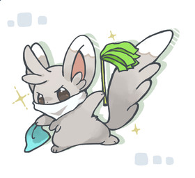ambiguous_gender anthro cleaning_tool mask mop semi-anthro simple_background solo towel white_background kanannbo nintendo pokemon generation_5_pokemon minccino pokemon_(species) 2016
