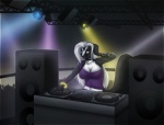 alternative_fashion anthro big_breasts breasts dancing disc_jockey female goth hair music nightclub record record_player solo tail turntable_(decks) vinyl_record white_hair tuka twillight_(twillightskunk) mammal mephitid skunk hi_res