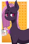 beverage coffee container cup dessert doughnut eyelashes feral food fur hair horn horn_markings magic markings mug pastry pink_eyes pink_hair purple_body purple_fur simple_background solo text raljoy hasbro my_little_pony mythology dana_(raljoy) equid equine horse mammal mythological_creature mythological_equine pony unicorn english_text hi_res