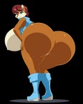 anthro big_breasts big_butt black_nose blue_eyes boots breasts brown_body brown_fur brown_hair butt cheek_tuft clothing facial_tuft female footwear fur hair hand_on_hip huge_breasts huge_butt inner_ear_fluff looking_back mostly_nude nipples red_hair shoes short_hair simple_background smile solo standing thick_thighs topwear transparent_background tuft vest wide_hips zdemian archie_comics sega sonic_the_hedgehog_(archie) sonic_the_hedgehog_(comics) sonic_the_hedgehog_(series) sally_acorn chipmunk ground_squirrel mammal rodent sciurid 2022 4:5 absurd_res alpha_channel hi_res