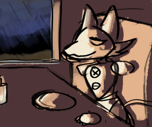 anthro female inside machine plate romantic romantic_ambiance smile solo window jailapeno deltarune undertale_(series) tasque_manager darkner domestic_cat felid feline felis mammal robot cel_shading digital_media_(artwork) hi_res shaded