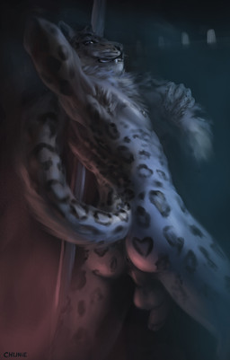 anthro anus armpit_hair backsack balls body_hair butt circumcised claws dancing flaccid fluffy fluffy_tail fur genitals glans heart_(marking) heart_symbol holding_own_tail holding_tail humanoid_genitalia humanoid_penis leopard_spots looking_at_viewer looking_back male markings muscular muscular_anthro muscular_male neck_tuft nipples nude pecs penis perineum pole pole_dancing smile solo spots spotted_body spotted_fur tail teeth triceps tuft whiskers chunie felid leopard mammal pantherine snow_leopard 2017 adobe_photoshop_(artwork) digital_media_(artwork) digital_painting_(artwork) hi_res painting_(artwork) signature
