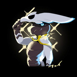 5_fingers anthro black_background black_sclera blue_eyes fingers happy looking_at_viewer male mask simple_background solo moesouna_gomi faith_(moesouna_gomi) 1:1 2026 japanese_description
