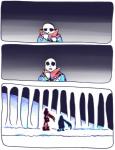 2016 aftertale animated_skeleton bone boots bottomwear clothing comic footwear gloves handwear jacket loverofpiggies male not_furry pants papyrus_(undertale) plant sans_(undertale) scarf shoes skeleton slippers teeth topwear tree undead undertale undertale_(series)