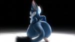 ambiguous_gender anthro big_butt big_ears blue_body blue_fur butt featureless_crotch fur hand_on_hip looking_at_viewer looking_back rear_view semi-anthro shaking_butt smile solo tail tail_motion tail_tuft tailwag thick_thighs tuft wide_hips kazzypoof battu mammal mouse murid murine rodent 16:9 2017 3d_(artwork) 3d_animation animated digital_media_(artwork) short_playtime widescreen