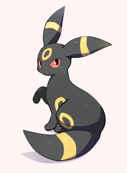 ambiguous_gender black_body black_nose blush blush_lines feral looking_back markings open_mouth quadruped red_eyes simple_background solo tail yellow_markings komanyachi nintendo pokemon eeveelution generation_2_pokemon pokemon_(species) umbreon absurd_res cel_shading colored digital_drawing_(artwork) digital_media_(artwork) hi_res shaded