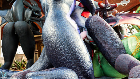 anthro anus big_breasts black_body bodily_fluids breasts claws crossgender erection female female/female female_penetrated genital_fluids genitals green_body group horn inadra male male/female male_penetrating membrane_(anatomy) membranous_wings mouth_closed nipples non-mammal_breasts non-mammal_nipples non-mammal_vulva nude open_mouth penetration penile penis precum presenting presenting_vulva sex tail tongue vaginal vulva wings foxibiki angelboyvr_(modeler) furromantic_(modeler) dreamworks european_mythology how_to_train_your_dragon konami mythology wings_of_fire yu-gi-oh! dragonmaid_sheou glory_(wof) dragon dragonmaid_(yu-gi-oh!) duel_monster fury_(httyd) mythological_creature mythological_scalie night_fury rainwing_(wof) scalie western_dragon 16:9 3d_(artwork) blender_(artwork) blender_cycles_(artwork) digital_media_(artwork) hi_res widescreen