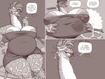 anthro areola areola_slip big_breasts bodily_noises bouncing_sound_effect breasts bumping clothing comic dialogue dialogue_with_sound_effects different_sound_effects english_text female giraffe giraffe_mom giraffid glunk_(sound_effect) horn huge_breasts laugh linked_speech_bubble long_neck mammal mature_anthro mature_female motion_onomatopoeia nipple_slip onomatopoeia ossicone overweight overweight_female reluctant_pred rumbling_stomach shyguy9 slosh sloshing_belly sound_effects speech_bubble swallowing swallowing_sound_effect text thick_thighs vore wardrobe_malfunction wobbling