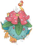 ambiguous_gender blush bodily_fluids clawing_at_ground cum drooling duo fire flaming_tail flower genital_fluids male male/ambiguous male_penetrating penetration plant quadruped saliva sex size_difference tail wnhr08 nintendo pokemon charizard generation_1_pokemon pokemon_(species) venusaur