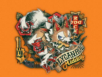 ambiguous_gender blue_eyes claws cross ear_piercing feral flower fur gun jewelry necklace pawpads piercing plant ranged_weapon solo spikes tail weapon kuroblood nintendo pokemon canid canine generation_7_pokemon lycanroc mammal midday_lycanroc pokemon_(species) 2017 4:3