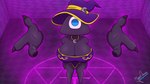 aura big_breasts black_body black_skin breasts clothing female hat headgear headwear hexagram ritual solo symbol witch_costume witch_hat whygenamoon adafas_(whygenamoon) humanoid 16:9 absurd_res hi_res widescreen