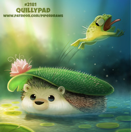 ambiguous_gender black_eyes duo feral flower fur humor lily_pad open_mouth outside pain plant pun tan_body tan_fur text tongue tongue_out visual_pun water piper_thibodeau amphibian eulipotyphlan frog hedgehog mammal digital_media_(artwork) digital_painting_(artwork) painting_(artwork) url