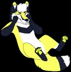 ambiguous_gender black_body black_fur black_nose blep blue_tongue digitigrade eyes_closed featureless_crotch feet feral fur green_pawpads hair happy hindpaw inner_ear_fluff pawpads paws semi-anthro short_hair simple_background smile smile_lines solo tail tongue tongue_out transparent_background tuft white_body white_fur white_hair white_inner_ear_fluff yellow_body yellow_fur yellow_inner_ear sebdoggo canid canine fox mammal red_fox true_fox 2017 aliasing alpha_channel digital_drawing_(artwork) digital_media_(artwork) flat_colors full-length_portrait low_res microsoft_paint_(artwork) portrait