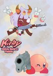 6_hands ak-47 ak_platform ambiguous_gender assault_rifle blue_eyes brown_body gun hair_white handgun male multi_hand pink_body pistol ranged_weapon rifle weapon what hoshi_kodomo hal_laboratory kirby_(series) kirby_triple_deluxe nintendo kirby taranza arachnid arthropod spidr waddling_head hi_res