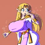 big_breasts blonde_hair blue_eyes breasts clothed clothing female fully_clothed hair huge_breasts not_furry pink_clothing simple_background solo wide_hips fupoo a_link_between_worlds nintendo super_smash_bros. super_smash_bros._ultimate the_legend_of_zelda princess_zelda humanoid hylian 1:1 2019