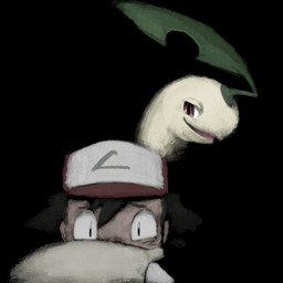 ambiguous_form ambiguous_gender bedroom_eyes black_background black_hair covering covering_mouth dominant dominant_female duo female hair half-closed_eyes humor implications looking_at_viewer narrowed_eyes scared seductive simple_background uhoh bloop284 nintendo pokemon ash's_bayleef ash_ketchum bayleef generation_2_pokemon human mammal pokemon_(species) 1:1 colored hi_res meme female_(lore) male_(lore)