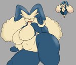 anthro big_breasts big_butt breasts butt curvy_figure eyes_closed featureless_breasts featureless_crotch female fusion huge_breasts huge_butt huge_thighs pokemon_fusion solo thick_thighs voluptuous wide_hips xionthedog nintendo pokemon pokemon_infinite_fusion snorpunny bear generation_1_pokemon generation_4_pokemon hybrid lagomorph lopunny mammal pokemon_(species) snorlax absurd_res hi_res