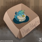 box container eyes_closed sleeping solo text sevenserenity friendship_is_magic hasbro my_little_pony mythology gallus_(mlp) avian gryphon mythological_avian mythological_creature 2021 absurd_res digital_media_(artwork) hi_res url